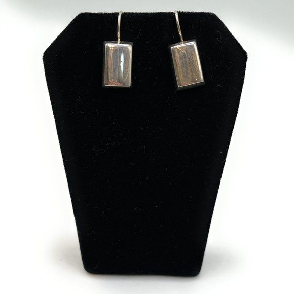 W0118 Retired Silpada Rectangular Chunky Earrings - Picture 2 of 2